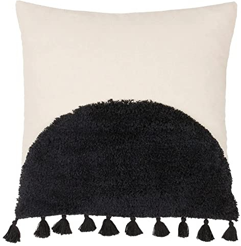 furn. Radian Cushion Cover, Natural/Black, 45 x 45cm