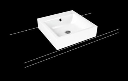 Kaldewei Puro Aufsatzwaschtisch 3156 460x460x120 mm, 900606003001, Ausführung: Ohne Hahnlochbohrung