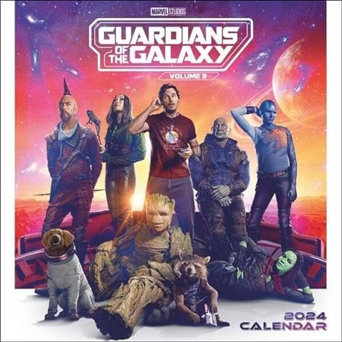 Guardians of the Galaxy Vol. 3 - Broschurkalender 2024 - Heye-Verlag - Wandkalender mit Monatskalendarium und viel Platz für Eintragungen - 30,5 x 30,5 cm (30,5 x 61 cm geöffnet)
