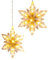 bonsport 2er-Set Weihnachtsstern beleuchtet für Innen - LED Stern Leuchtstern Weihnachtsdeko, 23,5 cm