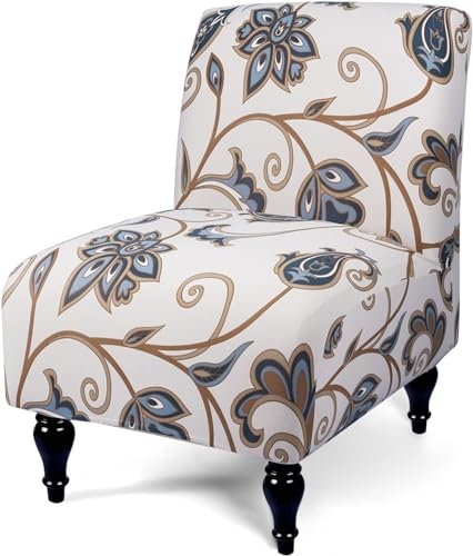 MCNDSI Housses de Chaise sans accoudoirs Extensible Housses de Fauteuil sans Accoudoir Élastique Housse Protecion de Chaise Fauteuil Couvre Sofa 1 Place (Color : Beige/Coffee, Size : 1pc)