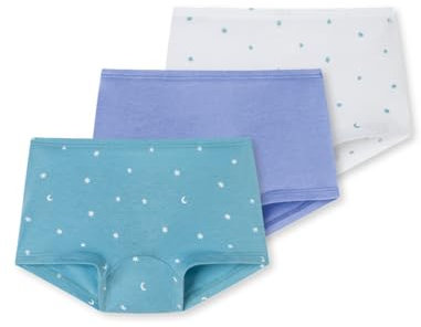 Schiesser Mädchen 3 Pack Shorts hohe Passform-95/5 Organic Bio Baumwolle-Größe 92 bis 140 Unterwäsche, Sortiert 3_181799, 116