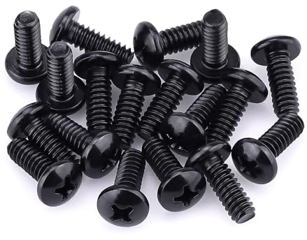 Tornillos de cabeza plana #6-32 x 3/8 pulgadas negros, Phillips Drive, acero inoxidable 304 18-8, acabado recubierto de óxido negro, tornillos de cabeza redonda resistentes a la corrosión, rosca