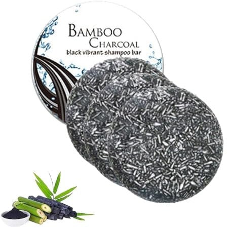 Gray Hair Reverse Bar Shampoo, Organic Gray Reverse Shampoo Bar Essence Hair Darking Shampoo Soap, Bamboo Charcoal for Hair Root Nourishing & Anti Hair Loss, Grey Hair Removal (3PCS)