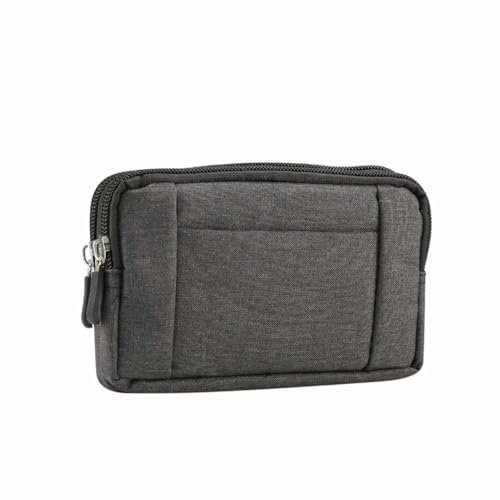 Narunii Universal Mini Gürteltasche,Handy Gürteltasche,Nylon Taktische Hüfttasche Kleine Umhängetasche Schultertaschen für iPhone 14/13/12/ Pro/Max,Samsung (Schwarz,Horizontaler Stil(17x9,8x2,5cm))