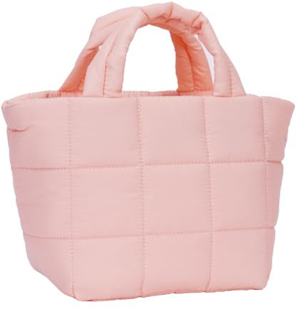 TIAASTAP Mini Puffer Tote Mit Reißverschluss - Kleine Gesteppte Umhängetasche, Leichte Handtasche Mit Abnehmbarer Gurt - Puffy Crossbody Bag