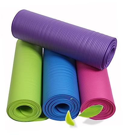 Parliky Dicke Yogamatte für Yoga und Pilates Extra Dicht und Reißfest mit Tragegurt für Übungen zu Hause oder Unterwegs Einfach zu Reinigen