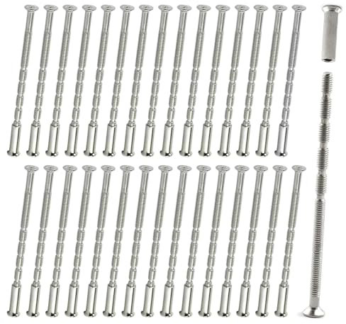 M3 Door Handle Fixing Screws, 30 Set door handle bolt through fixings m3 screw connecting bolts and sleeves for Doors handles Knobs