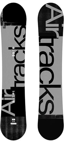 Airtracks Herren Snowboard Freeride Freestyle - Silver Camber Snowboard Extra Wide 165 cm