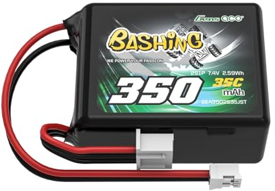 Gens ace 2S lipo 350mAh 7.4V 2S1P 35C Bashing Lipo akku mit JST-PHR Stecker,für Losi 1/24 Scale RC Cars