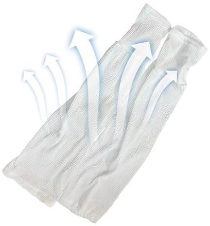 Armstulpen – Outdoor-Sport-Ärmel mit LSF 50, atmungsaktive Sonnenschutz-Armabdeckungen für Laufen, Tennis, Radfahren, Basketball, Golf, Schweißen, Angeln, Volleyball, weiß, Refer to description