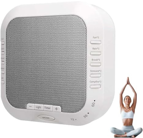 Ora Sound Machine Solfeggio Frequencies, White Noise Sound Machine, Portable White Noise Sleep aid with 28 Soothing Sounds, Night Lights & 3 Timer Settings for Meditation, Sleeping, Yoga