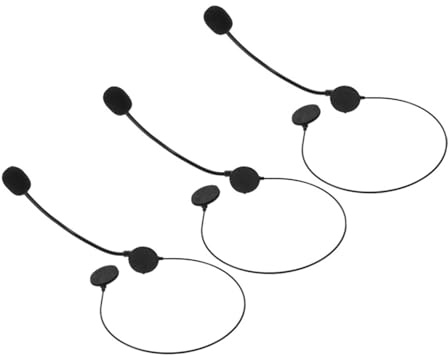 PartyKindom 3Pcs Microphone Headset Prop for Party Cosplay Fake Costume Accessory Pretend Headphones Fancy Dress Role Play