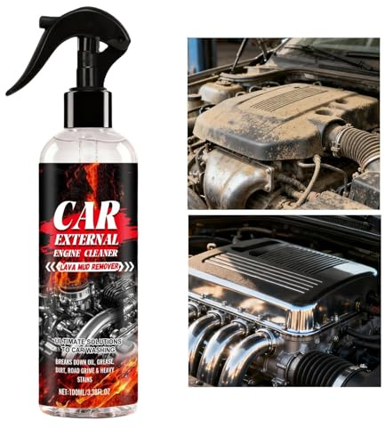 Motorreiniger-Spray, sanfte Formel, 3,8 x 16,7 cm, tragbarer Fettlöser 100 ml, Auto-Schmutzentferner, Sprühflasche, für Anhänger, Motorräder, Fahrräder, Reifen