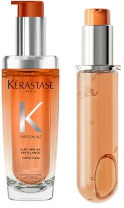 Kérastase Discipline Oleo-Relax Hair Oil Refillable Bottle 75ml & Oleo-Relax Hair Oil Refill Capsule 75ml Duo