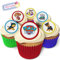 Holly Cupcakes 24 Wunderschöne essbare Kuchendekorationen: Paw Patrol - Rot, Blau, Rosa - Geburtstag