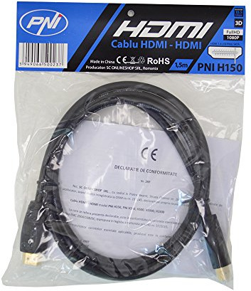 PNI HDMI Kabel H150 High-Speed ​​1.4V, plug-plug, Ethernet, gold-plated, 1.5m