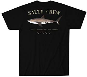 Salty Crew Bruce Jungen-T-Shirt – Big Kids Baumwoll-T-Shirt – Strand-Lifestyle-Bekleidung, Schwarz, L