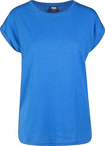 Urban Classics Women's Ladies Extended Shoulder Tee T-Shirt, brightblue, M