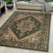 Carpeto Rugs Teppich Orientalisch Grün Klassisch Muster Kurzflor Öko-Tex Wohnzimmer 200 x 300 cm