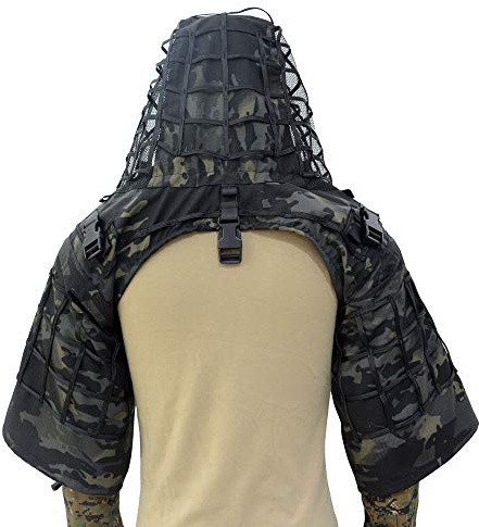 LytHarvest Sniper Ghillie Suit Foundation, Ripstop, Camouflage Tactical Ghillie Hood