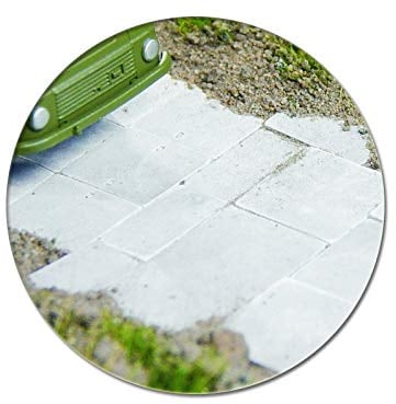 modellbahn-exklusiv Juweela 21242 - Betonplatten Universalplatten halb, 140 Stück, Spur TT, 1:120