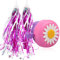 Campanelli per Biciclette per Bambini,Bici Manubrio Stelle Filanti Streamers,Campanello per Bicicletta,Campanello per Bici Accessori per Bambini,Manubrio Filanti Bicicletta(3 pezzi) (rosa brillante)