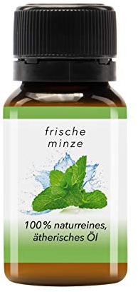 KAZIS® I Ätherisches Öl Minze Spearmint in Bio-Qualität I 100% naturrein I Wasserdampf-destilliert I10 ml I Raumduft I Kaugummi