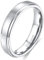 Zakk Ring Herren Damen Titan Verlobungsringe Eheringe Trauringe Silber Gebürstet 4mm 6mm 8mm(Silber-4mm, 57 (18.1))