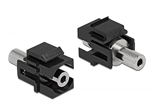 Delock Keystone Modul Klinkenbuchse/Klinkenbuchse 3,5 mm 3 Pin schwarz