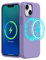 SURPHY Magnetic Case Designed for iPhone 13 mini Case (5.4 inch 2021 Release), with Microfiber Lining Liquid Silicone Phone Case for iPhone 13 mini (Light Purple)