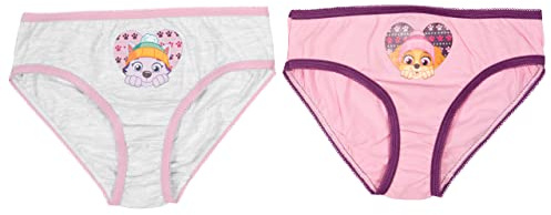 Paw Patrol Unterhose für Mädchen Kinder Panty Slip Unterwäsche Rosa/Weiß (2er Pack)