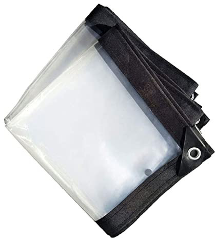 XYXHEII wasserdichte Plane Mit Ösen 2x3m, Abdeckplane Transparent, Schutzplane Wasserdicht, Kunststoffplane Durchsichtig, Regenschutz Windschutz Für Gartenmöbel Trampolin Auto