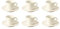 Villeroy & Boch Manufacture Rock Blanc Mokka- / Espressotassen mit Untertassen, 6er Set, 60 ml, Hochwertiges Geschirr in Schiefer-Optik, Premium Porzellan, Spülmaschinen- / Mikrowellengeeignet, Weiß