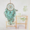 Traumfänger mit Federn Handgemachte Dream Catchers Glück Türkis für Kinder als Geschenke Zimmer Schlafzimmer Romantische Dekoration, für Wandbehang Wohnkultur Ornamente Handwerk Kinderzimmer Deko