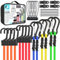 Master Cord Bungee Cords with Hooks (30 Piece Set), All-Weather, UV-Resistant Bungee Straps with Locking Carabiner Hooks & Storage Bag, Secure Luggage, Camping Gear, Includes Ball Bungees, Tarp Clips