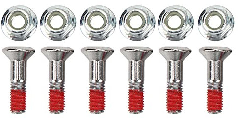 6PCS Sprocket Bolt and Nuts Kit, M8 Sprocket Bolts Aluminium Alloy Plated Sprocket Screw Kit Replacement for Yamaha YZ YZF for Kawasaki KX KXF, CR CRF, for Suzuki RM RMZ