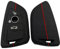 Juttzzei BMW Autoschlüssel Hülle für BMW 1 2 3 5 6 7 Series Active Tourer F21 F45 F46 F48 X1 F48 X3 X4 X5 X6 F15 F85 F15 F16 F86 Schlüsselhülle, Silikon BMW X5 Schlüssel Hülle - 3 Tasten-(Rote Linie)
