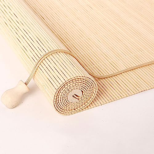 Bambusrollo Rollo Bambus,Retro Bambus Rollo,Garten-Sonnenschutz Jalousien,Rollos aus natürlichem Bambus,Bambus Raffrollo Innen, Anpassbar60*120CM