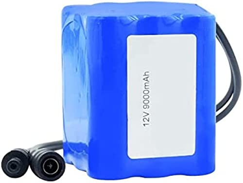 Batterie Au Lithium-ION 12v 9000mah 18650 Li ION, Rechargeable avec Prise CC 5.5x2.1mm pour Lampe À LED pour Balayeuse