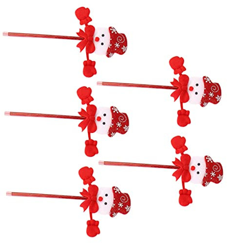 Amosfun 5St weihnachtshirsche stifte Weihnachtsbüro-Schreibstifte weihnachtsdeko weihnachten deko blaue geschenke farbige Tintenstifte Weihnachts-Cartoon-Kugelschreiber Roller-Stift Geweih