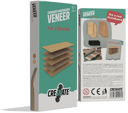 Creskate - MDF-Platten Standard Fingerboard – 3 Boards, Holz