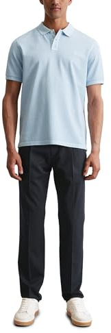 Marc O'Polo Herren Kurzarm-Poloshirt aus Bio-Baumwolle Regular Fit, Blau (Starlight), XL