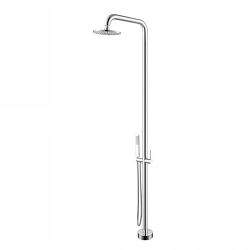 XJTNLB Gartendusche Freistehend Aussendusche Kalt Warm Chrom Außendusche Gardena Campingduscheaußendusche für Gärten, Pools Usw. Geeignet