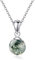 HUKKUN Moosachat Halskette Sterling Silber Grüner Moosachat Kugel Schmuck Geschenk für Frauen