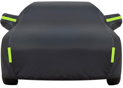 SRTMIRJJ Autoabdeckung Vollgarage für S Line S1 S2 S3 S4 S5 S6 S7, Auto Ganzgarage Abdeckplane, Atmungsaktive PKW-Abdeckung für Sonne Staub Schutz,D/Black