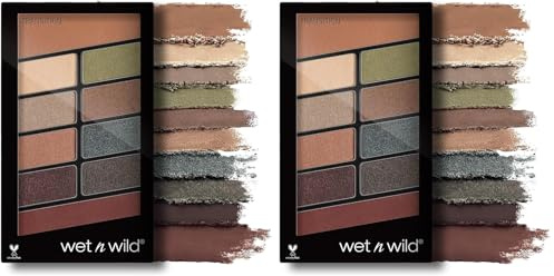 Wet n Wild, Color Icon 10 Pan Palette, Eyeshadow Palette with 10 Bright and Matte Eyeshadow Colors for the Day and Night, Long-lasting and Easy-to-blend Formula, Comfort Zone (Pack of 2)