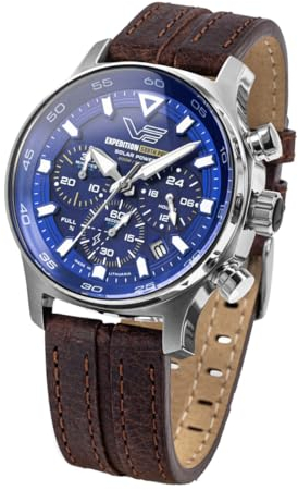 Vostok Europe Herren-Chronograph Solar Expedition South Pole Braun/Blau VR42-592A762