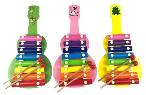 Xylophon Große Gitarre Mit Acht Tönen Mini-Xylophon Mit Acht Tönen Aus Holz Handklopfendes Schlaginstrument