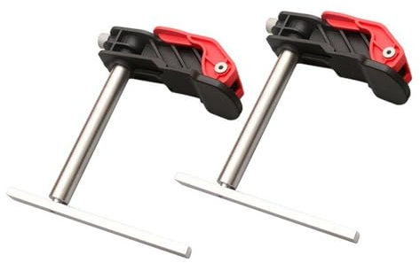 Lot de 2 colliers de serrage rapides en acier inoxydable pour table MFT, rail de guidage en T
